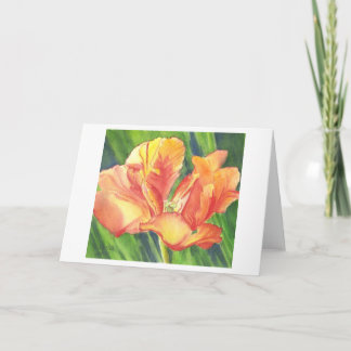 Garten blühen Watercolorkunst-Grußkarte Karte