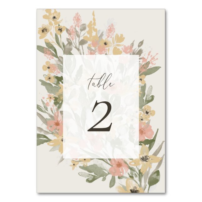 Garten Blühend Tischnummer (Vorderseite)