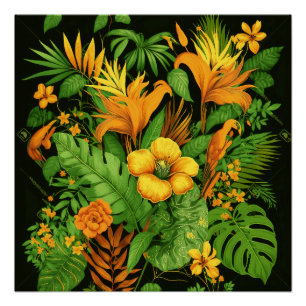 Garten Blumen Blüten Pflanze Grün Natur Poster