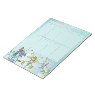 Garten-Blumen-Feien-Wochenplaner Notizblock