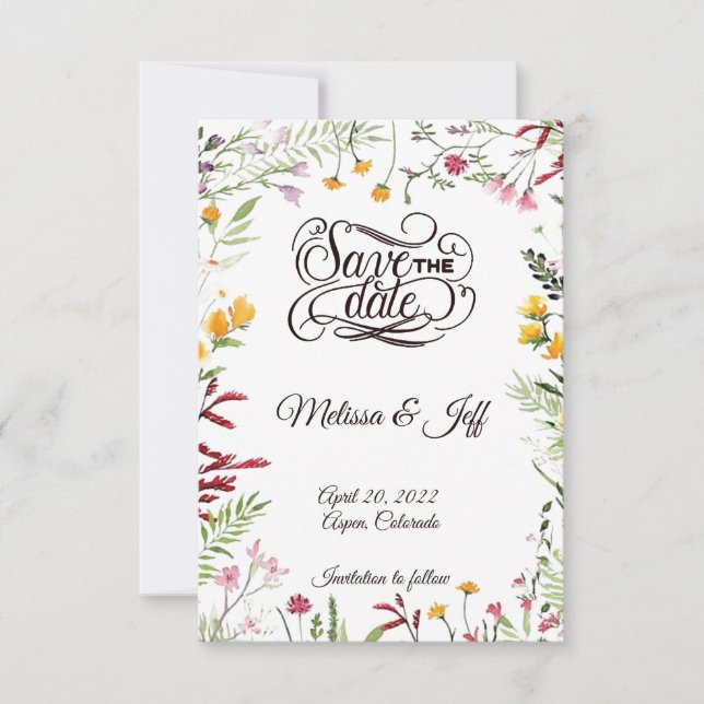 Garten Blumen Save-the-Date Save The Date (Vorderseite)