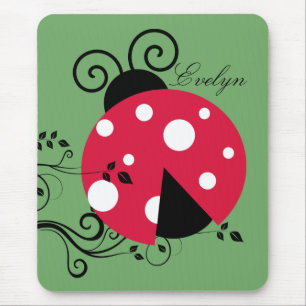 Garten Botanischer Marienkäfer Mousepad