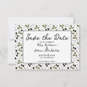 Garten Brombeere Lavendel Floral Frühlingshochzeit Save The Date