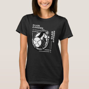 Garten-Clan-Gälischer-Motto-Schwertkämpfer T-Shirt