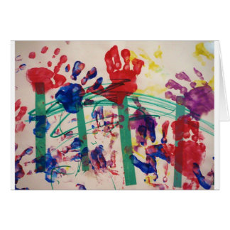 Garten das handprint der Kinder