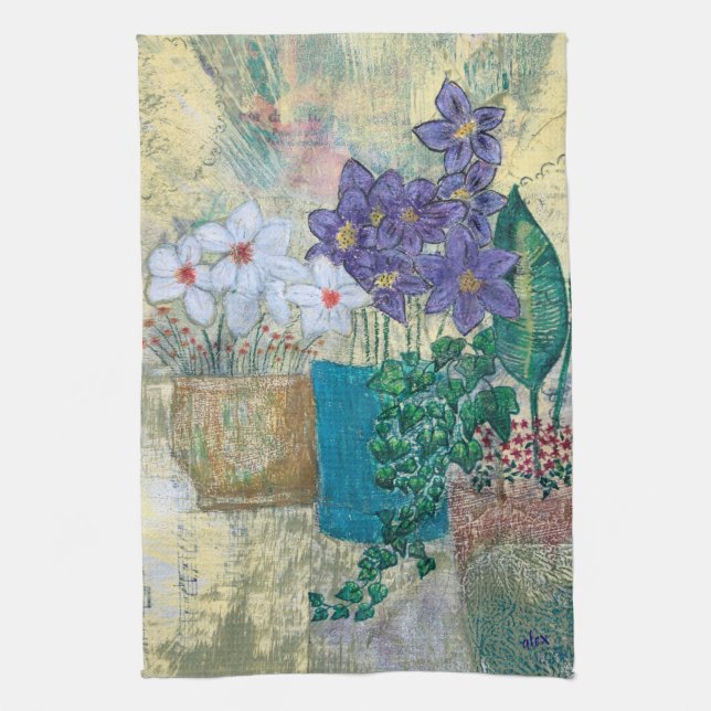 Garten der Blume Geschirrtuch (Vertikal)