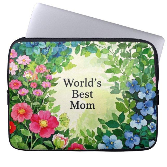 Garten der Blume Weltbeste Mama Laptopschutzhülle (Vorderseite)