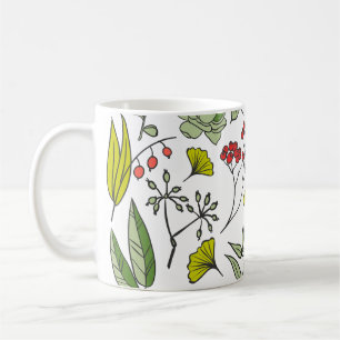 Garten der botanischen Wildblume Kaffeetasse