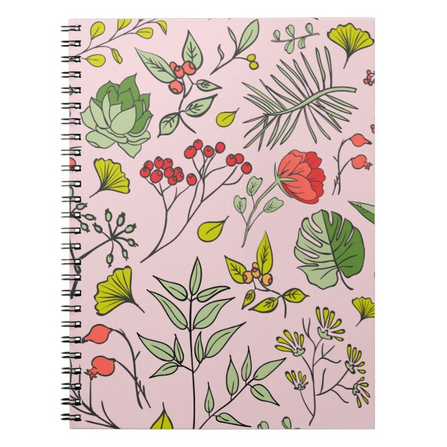 Garten der botanischen Wildblume Notizblock (Vorderseite)