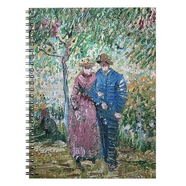 Garten der Courting Couples Van Gogh Gemälde Notizblock (Vorderseite)