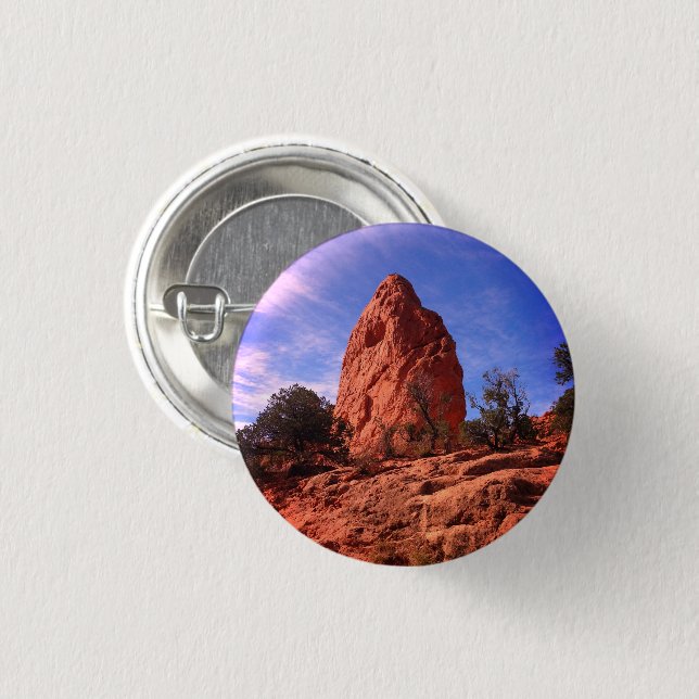 Garten der Götter Colorado Boulder Foto Pinback Button (Vorne & Hinten)