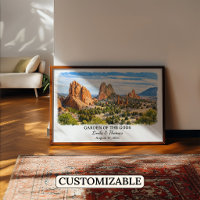 Garten der Götter Colorado Poster, Aquarell