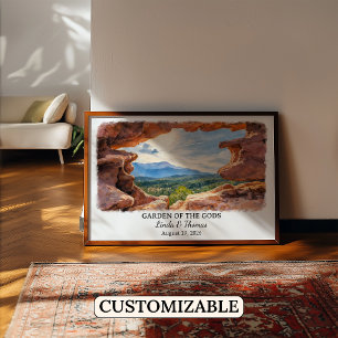 Garten der Götter Colorado Poster, Aquarell Poster