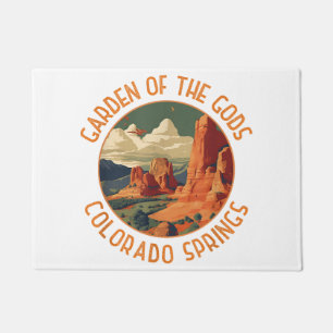 Garten der Götter Colorado Springs abgenutzt Kreis Fußmatte