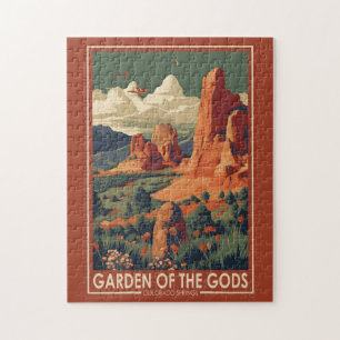 Garten der Götter Colorado Springs Reise Vintage Puzzle