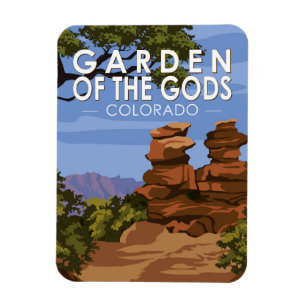 Garten der Götter Colorado Vintage Magnet