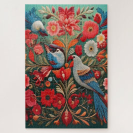 Garten der Harmonie – Vintage Birds Puzzle