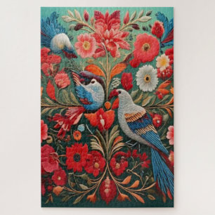 Garten der Harmonie – Vintage Birds Puzzle