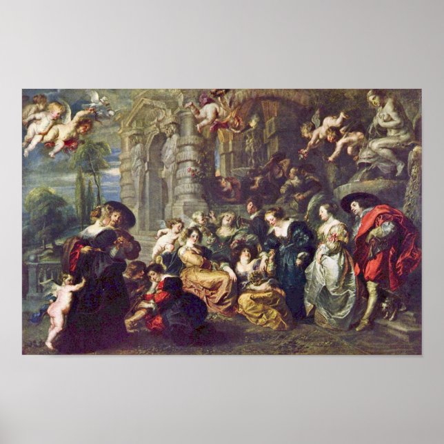 Garten der Liebe von Rubens Peter Paul (beste Qual Poster (Vorne)