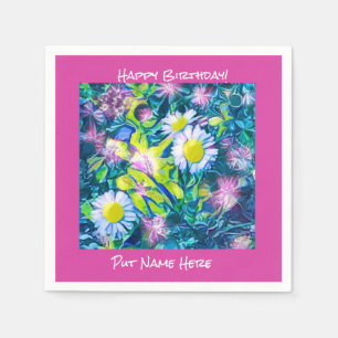 Garten der Liebe Wildblumen Geburtstag Napkins Serviette
