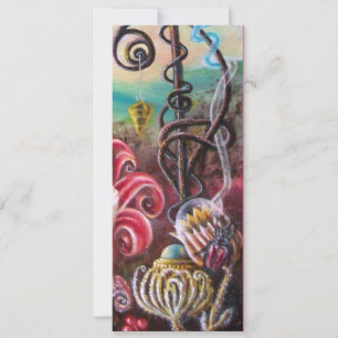 GARTEN DER MELISSA 2, schwarz, weiß, Fuchsia Einladung