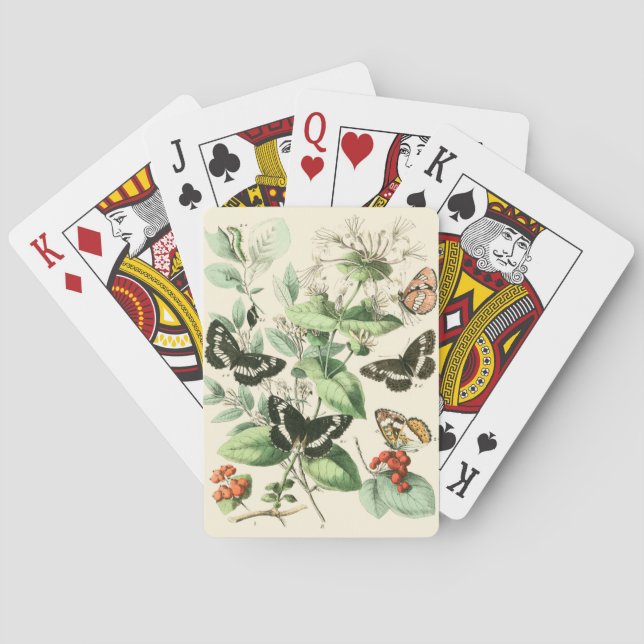 Garten der Schmetterlinge und Blume Spielkarten (Rückseite)
