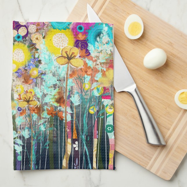 Garten der Träume - Natur Inspiriert Blumenmuseum Geschirrtuch (Viertel Falte)