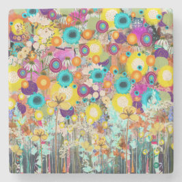 Garten der Träume - Natur Inspiriert Blumenmuseum Steinuntersetzer