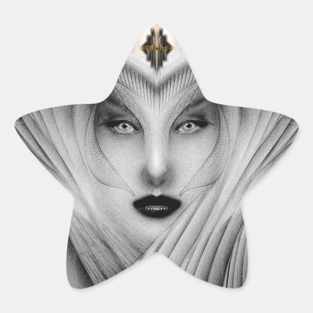 Garten der Träume Stone Bust Stern-Aufkleber (Vorderseite)