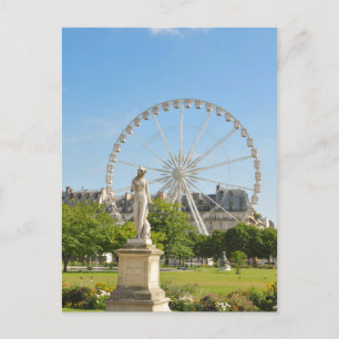 Gärten der Tuilerien in Paris, Frankreich. Postkarte