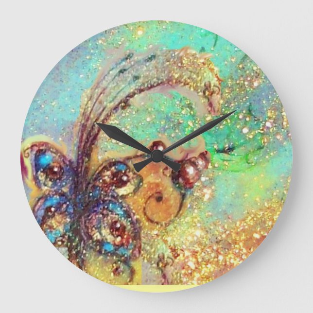 GARTEN DER VERLORENEN SCHADOWS,MAGIC BUTTERFLY PFL GROßE WANDUHR (Vorderseite)