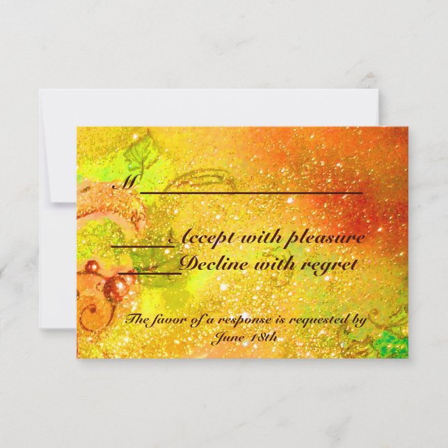 GARTEN DER VERLORENEN SCHADOWS / MAGIC BUTTERFLY U RSVP KARTE (Vorderseite)