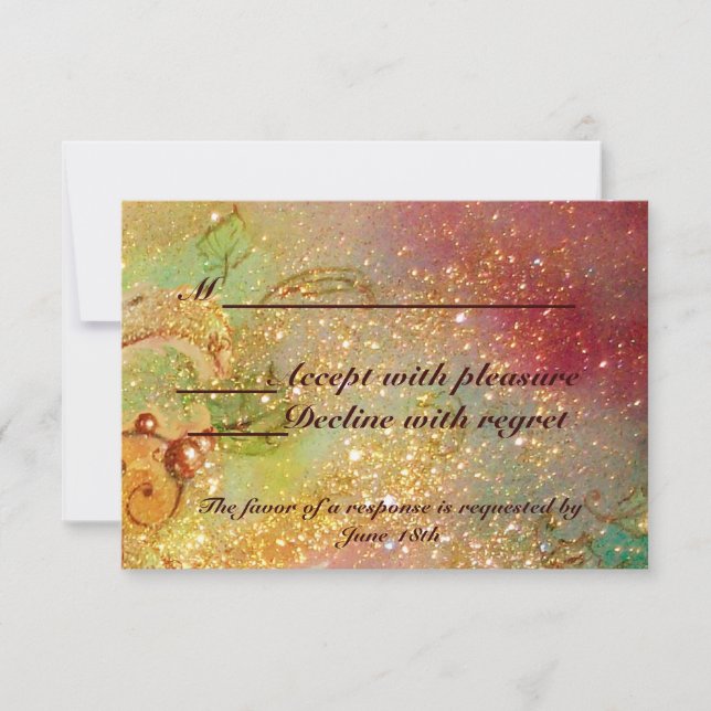 GARTEN DER VERLORENEN SCHADOWS / MAGIC BUTTERFLY U RSVP KARTE (Vorderseite)