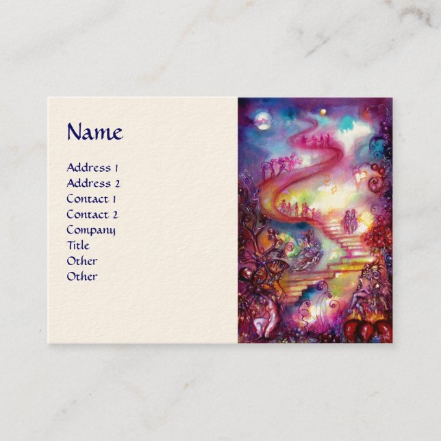GARTEN DER VERLORENEN SCHADOWS / MAGIC TREPPEN ros Visitenkarte (Vorderseite)