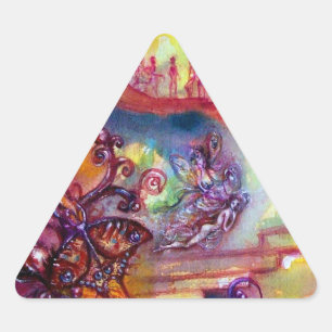 GARTEN DER VERLORENEN SCHADOWS / MYSTISCHEN TREPPE DREIECKIGER AUFKLEBER