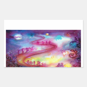 GARTEN DER VERLORENEN SCHADOWS / MYSTISCHEN TREPPE RECHTECKIGER AUFKLEBER