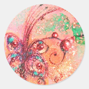 GARTEN DER VERLORENEN SCHATTEN - BUTTERFLY-PFLANZE RUNDER AUFKLEBER