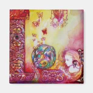 GARTEN DER VERLORENEN SCHATTEN - FEE UND SCHALTFLÄ MAGNET