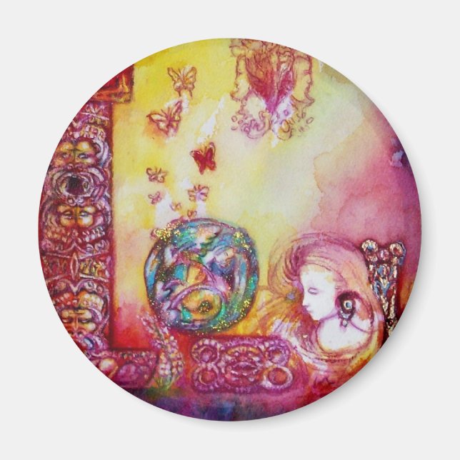 GARTEN DER VERLORENEN SCHATTEN - FEE UND SCHALTFLÄ MAGNET (Vorne)