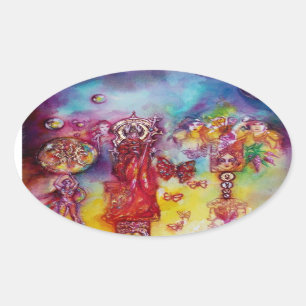 GARTEN DER VERLORENEN SCHATTEN, FEE UND SCHALTFLÄC OVALER AUFKLEBER