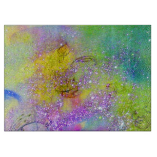 GARTEN DER VERLORENEN SCHATTEN - Lila Gelb grün Schneidebrett