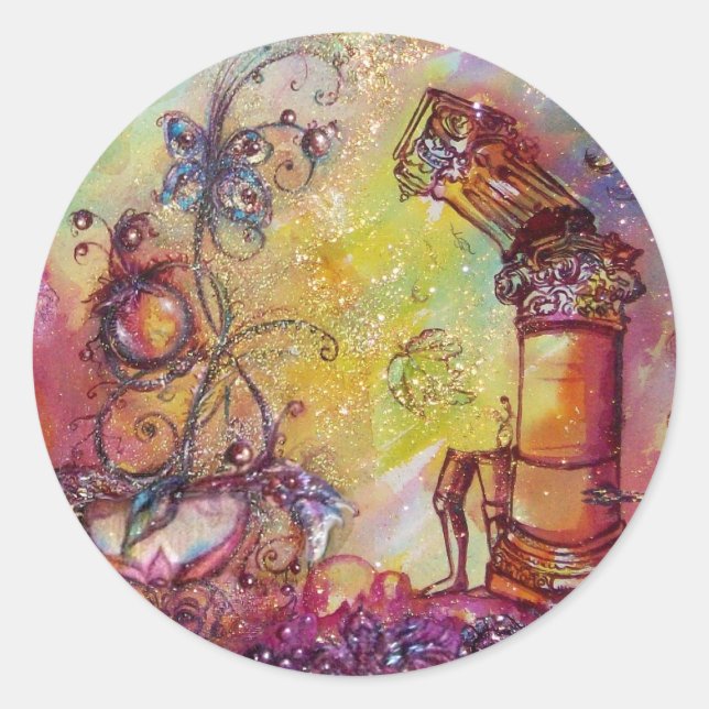 GARTEN DER VERLORENEN SCHATTEN - MAGIC BUTTERFLY-P RUNDER AUFKLEBER (Vorderseite)