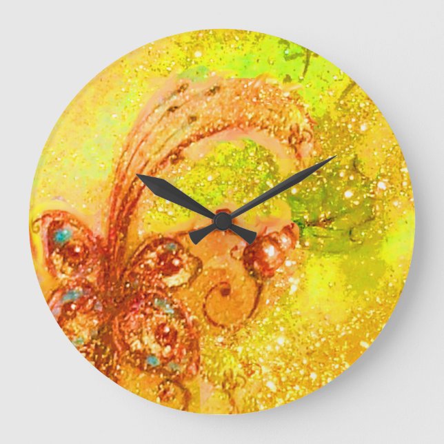 GARTEN DER VERLORENEN SCHATTEN,MAGISCHE SCHALTFLY- GROßE WANDUHR (Vorderseite)