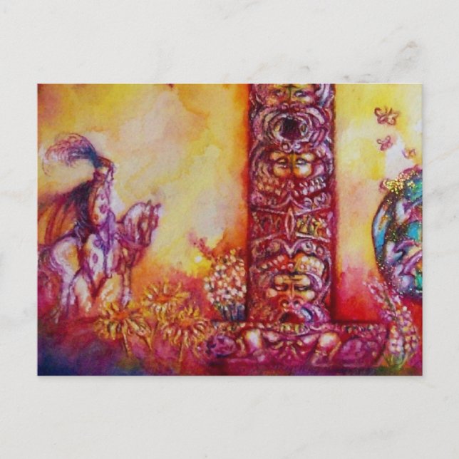 GARTEN DER VERLORENEN SCHATTEN, NACHT UND PFERDE POSTKARTE (Vorderseite)