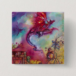 GARTEN DER VERLORENEN SCHATTEN - ROTER DRAGON FLIE BUTTON