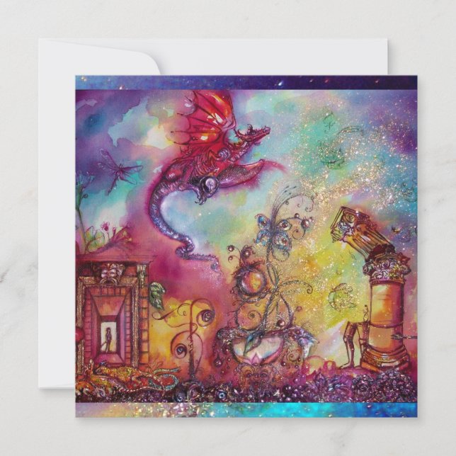 GARTEN DER VERLORENEN SCHATTEN - ROTER DRAGON FLIE EINLADUNG (Vorderseite)