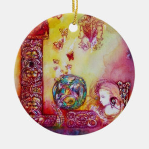 GARTEN DER VERLORENEN SCHATTEN- SCHALTFLÄCHE PFLAN KERAMIKORNAMENT