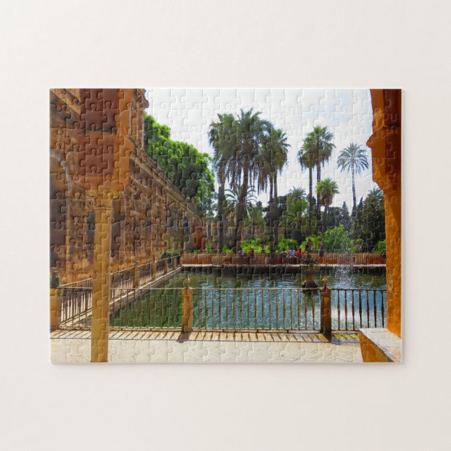 Gärten des Alcazar von Sevilla, Spanien Puzzle (Horizontal)