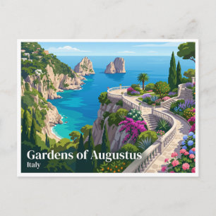 Gärten des Augustus Capri Italien Postkarte