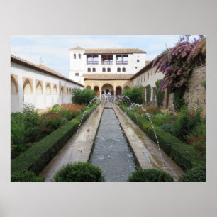 Garten des Generalife, Alhambra, Spanien - Poster